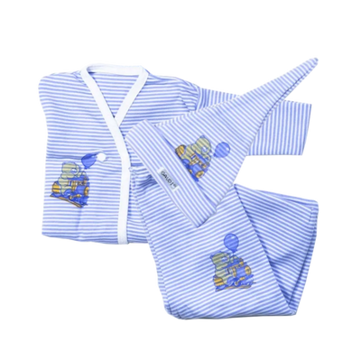 Pack x6 - 10 Conjunto con broche 3 piezas Con Estampa talle grande
