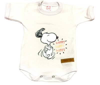 Pack X5 Body Manga Corta cuello francés Snoopy