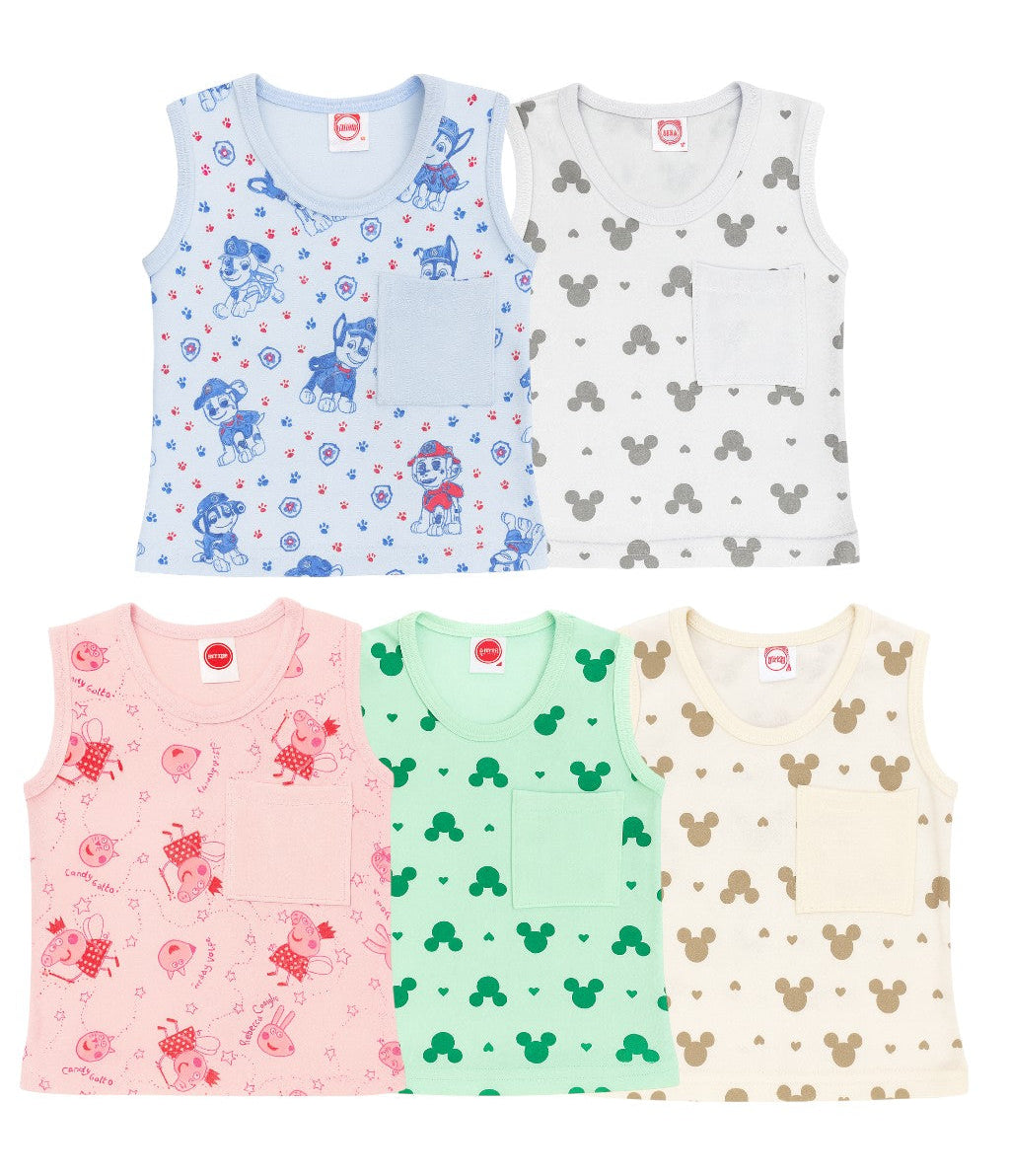 Pack X12  Musculosa Estampada